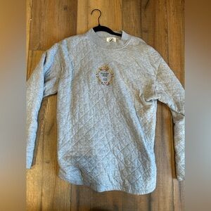 Vintage Victorias Secret quilted grey sweatshirt- Sz S